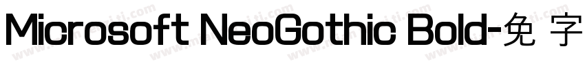 Microsoft NeoGothic Bold字体转换